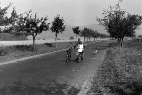 ARH NL Dierssen 0199/0011, Radfahrer mit Sozia und 2. Rad, 1949