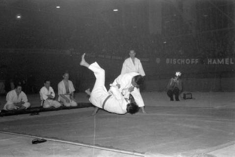ARH NL Dierssen 1226/0005, "Fest der Sportpresse": Judo mit japanischem Weltmeister, Hannover, 1953