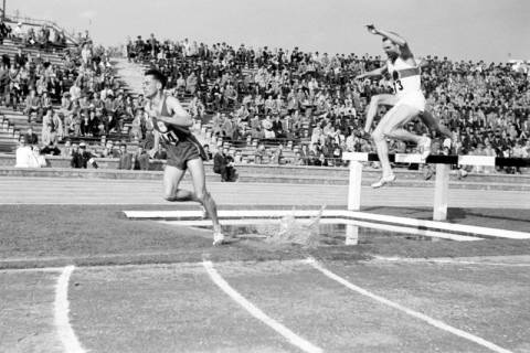 ARH NL Dierssen 1322/0023, Leichtathletik-Länderkampf Deutschland gegen Frankreich, Hannover, 1955