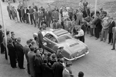 ARH NL Dierssen 1390/0006, Niedersachsenfahrt des Motorsportclub Niedersachsen (MCN), Springe?, 1957