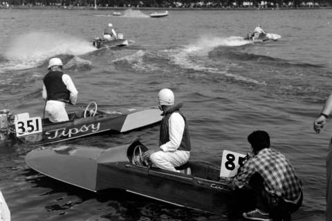 ARH NL Dierssen 1391/0031, Motorboot-Rennen auf dem Maschsee, Hannover, 1957