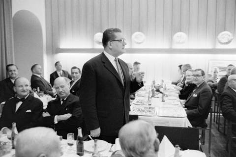 ARH NL Dierssen 1418/0002, Parlamentarischer Abend im Landtag mit Ministerpräsident Georg Diederichs, Finanzminister Jan Eilers, Landtagspräsident Richard Lehners und Presse, Hannover, 1963