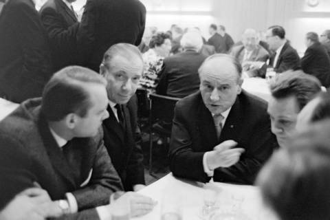 ARH NL Dierssen 1419/0002, Parlamentarischer Abend im Landtag mit Ministerpräsident Georg Diederichs, Finanzminister Jan Eilers, Landtagspräsident Richard Lehners und Presse, Hannover, 1963