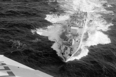 ARH NL Dierssen 1548/0007, Bergungsarbeiten nach dem Untergang des U-Bootes "U Hai", Nordsee, 1966