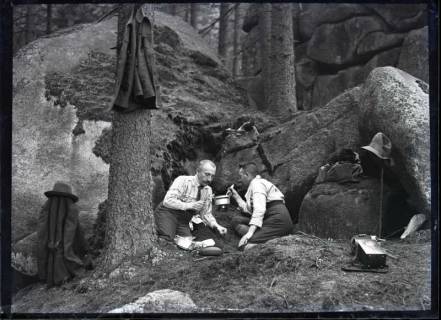 ARH NL Kageler 588, Rast zwischen Granitfelsen, Bodetal, 1913