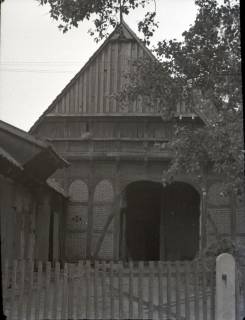 ARH NL Kageler 2101, Niedersächsisches Bauernhaus mit Giebelpfahl, Godshorn, 1940