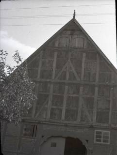 ARH NL Kageler 2139, Niedersächsisches Bauernhaus mit Giebelpfahl, Hohenbostel, 1940