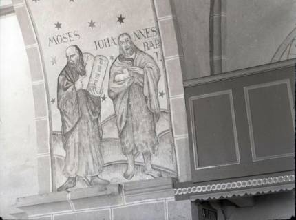 ARH NL Kageler 2144, Wandgemälde von Moses und Johannes dem Täufer, Hohenbostel, 1940