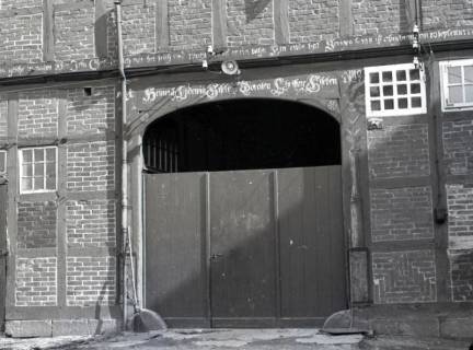 ARH NL Kageler 2281, Säulengeschmücktes Bauernhaustor, Göxe, 1940