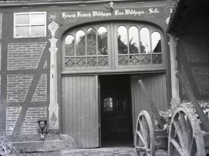 ARH NL Kageler 2765, Säulengeschmücktes Bauernhaustor, Wichtringhausen, 1940