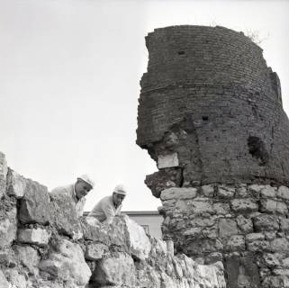ARH NL Koberg 11794, Sicherung der alten Stadtmauer am Knappenort, Hannover, 1962