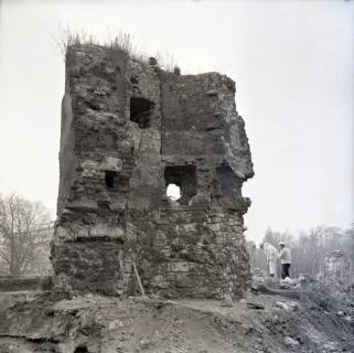 ARH NL Koberg 11798, Sicherung der alten Stadtmauer am Knappenort, Hannover, 1962