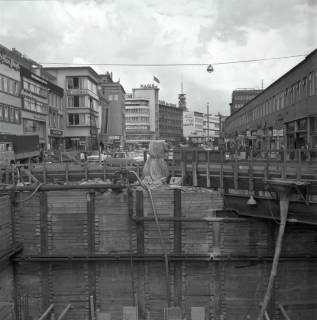 ARH NL Koberg 11837, U-Bahn-Bau in der Karmarschstraße, Hannover, 1969