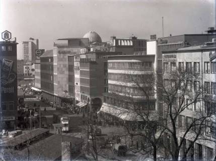 ARH NL Koberg 198, Blick auf Kröpcke und Georgstraße, Hannover, wohl 1955