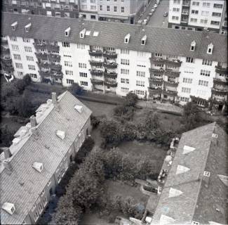 ARH NL Koberg 2484, Blick von der Kreuzkirche auf Wohngebiet, Hannover, 1962