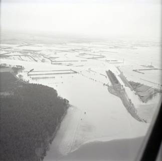 ARH NL Koberg 3545, Hochwasser an der Aller-Leine-Mündung, Eickeloh, 1962