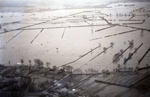 ARH NL Koberg 3897, Hochwasser der Aller, zwischen Rethem und Aller-Leine-Mündung, 1962