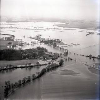 ARH NL Koberg 3934, Hochwasser der Aller, zwischen Rethem (Aller) und Dörverden-Westen, 1962