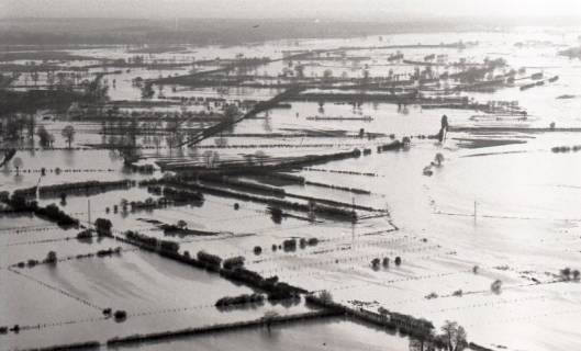 ARH NL Koberg 4365, Hochwasser der Leine, zwischen Schloß Ricklingen und Bordenau, 1960