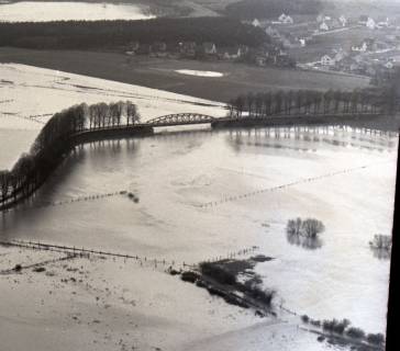 ARH NL Koberg 4366, Hochwasser der Leine, zwischen Schloß Ricklingen und Bordenau, 1960