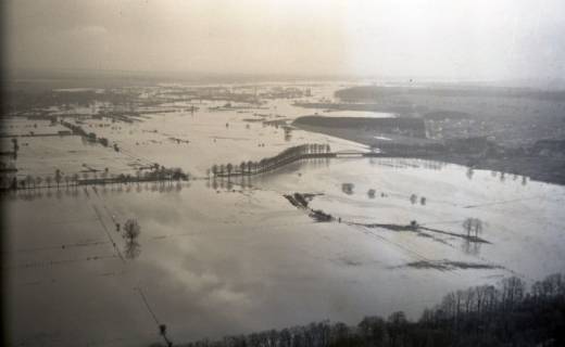 ARH NL Koberg 4445, Hochwasser der Leine, zwischen Ahlem und Herrenhausen, 1960