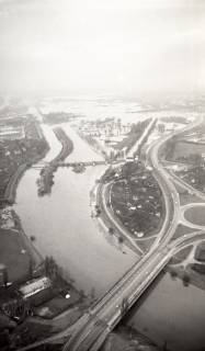 ARH NL Koberg 4448, Hochwasser der Leine, zwischen Ahlem und Herrenhausen, 1960