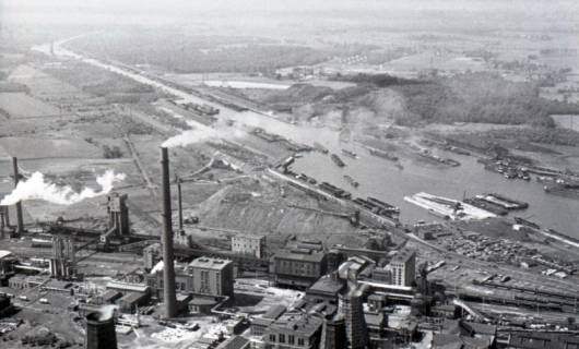 ARH NL Koberg 6117, Kohlekraftwerk und Rhein-Herne-Kanal, Herne, 1958