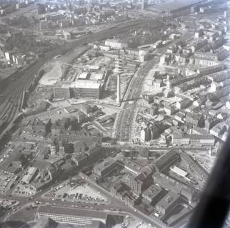 ARH NL Koberg 7327, Raschplatzgebiet mit Fernsehturm, Hannover, 1959