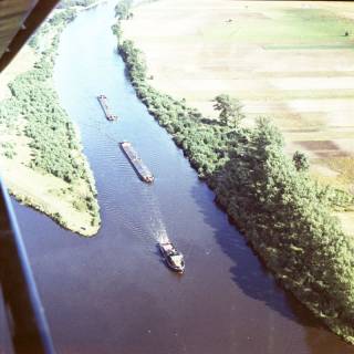 ARH NL 8429, Papenburg mit Kanalhafen, Schiffsverkehr , 1957