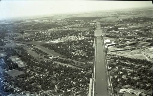 ARH NL Koberg 8498, Mittellandkanal und Gartenkolonie, Hannover-Nord, 1957