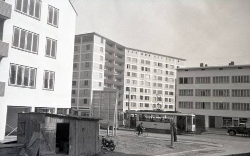 ARH NL Koberg 9307, Am Graswege / Hildesheimer Straße, Blick auf den Constructa-Block Hildesheimer Str. 73, Hannover, 1952