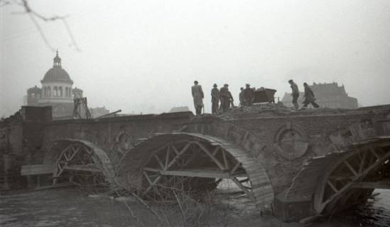 ARH NL Koberg 9347, Bau der Marstallbrücke (heute Martin-Neuffer-Brücke), Hannover, 1952