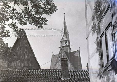 ARH NL Koberg 9771, "Potthofwinkel" in der Altstadt, hinten die Marktkirche, Hannover, vor 1939