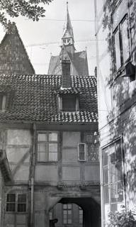 ARH NL Koberg 9773, "Potthofwinkel" in der Altstadt, hinten die Marktkirche, Hannover, vor 1939