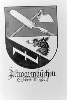ARH NL Mellin 01-174/0005, Wappen von Altwarmbüchen, vor 1974