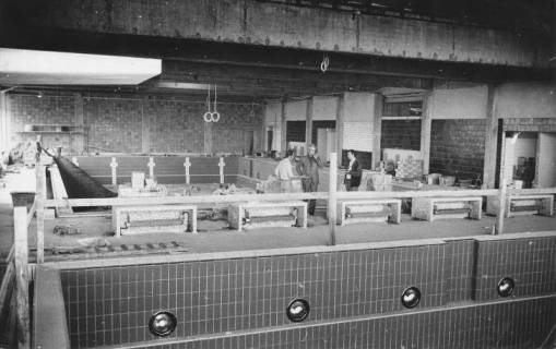 ARH Slg. Bartling 400, Innenausbau des Hallenbades, Schwimmerbecken und Springbecken, 1971