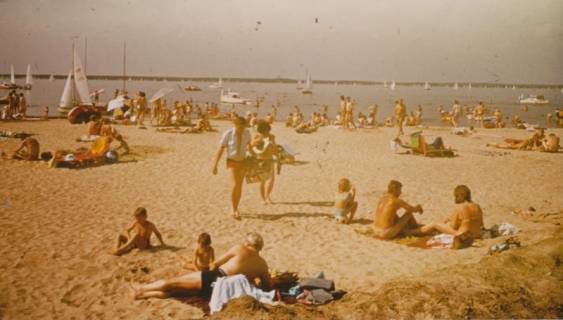 ARH Slg. Bartling 1273, Nordufer, Strandleben an der Weissen Düne, Steinhuder Meer, um 1980