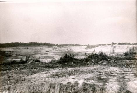 ARH Slg. Bartling 4170, Sandabbau am Hagener Berg, Panoramablick vom Rand über die Grube, Hagen, 1975