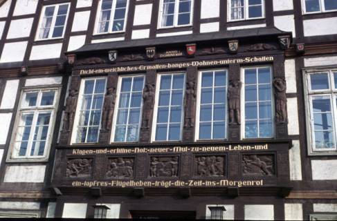 ARH Slg. Fritsche 188, Inschrift am Alten Rathaus, Burgdorf, ohne Datum