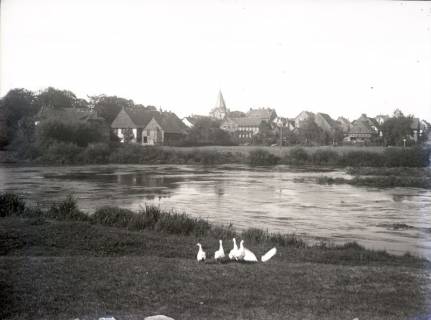 ARH Slg. Grabenhorst 4, Ansicht Neustadt am Rübenberge, Sicht vom östlichen Leineufer nach Westen, vor 1924