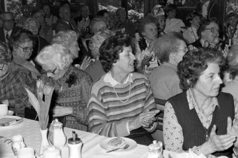ARH Slg. Weber 02-027/0002, Zuschauer bei einem Karnevalsnachmittag mit dem Hannoverschen Carnevalsclub im Schützenhaus Ottomar v. Reden, Gehrden, zwischen 1980/1990