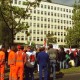 ARH BA 2731, Warnstreik der Gewerkschaft ver.di vor dem Kreishaus, Hannover