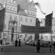 ARH NL Dierssen 1380/0035, Banner der Rallye auf dem Marktplatz und im Hintergrund das Lutherdenkmal, Lutherstadt Wittenberg
