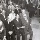 ARH NL Koberg 1074, Egon Franke, Hinrich Wilhelm Kopf, Willy Brandt und Erich Ollenhauer beim SPD Parteitag in der Stadthalle, Hannover