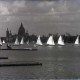 Archiv der Region Hannover, ARH NL Koberg 180, Segelboote auf dem Maschsee, im Hintergrund das Neue Rathaus