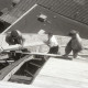 Archiv der Region Hannover, ARH NL Koberg 4912, Arbeiter reparieren die Kuppel der Stadthalle, Hannover