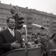 Archiv der Region Hannover, ARH NL Koberg 9633, Willy Brandt am Rednerpult, Enthüllung des "Berliner Meilensteins", Hannover