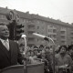 Archiv der Region Hannover, ARH NL Koberg 9634, Willy Brandt am Rednerpult, Enthüllung des "Berliner Meilensteins", Hannover