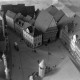 Archiv der Region Hannover, ARH NL Mellin 01-001/0008, Architekturmodell für den Wiederaufbau des historischen Marktplatzes von Hildesheim mit dem Knochenhaueramtshaus und dem Rolandbrunnen