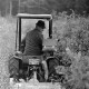 Archiv der Region Hannover, ARH NL Mellin 01-111/0001, Traktor mit angekoppeltem Gerät der Marke "Willibald"